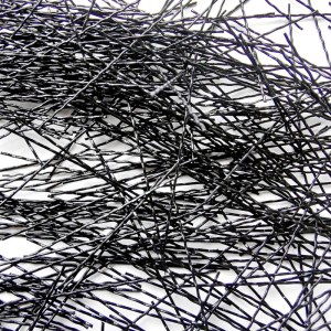 黑色波纹仿钢纤维 聚丙烯塑钢纤维 混凝土地坪抗裂PP合成粗纤维