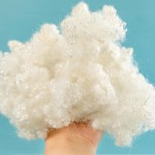 三维中空螺旋卷曲涤纶聚酯纤维加硅填充PP棉丝棉化纤棉充玩具抱枕