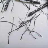 高分散水泥工程用聚丙烯绞联纤维 54mm 黑色粗合成纤维