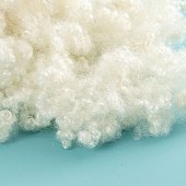 再生涤纶三维中空聚酯短纤维 高弹丝 15D64无硅