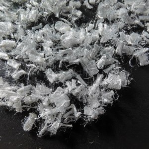 6mm 聚酯纤维短切丝 混凝土纤维板材用增强材料 沥青纤维