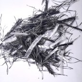 高分散水泥工程用聚丙烯绞联纤维 54mm 黑色粗合成纤维