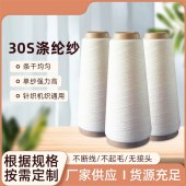涤纶纱T30支全涤纱大化纤针织机织织带缝纫线